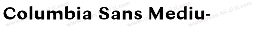 Columbia Sans Mediu字体转换